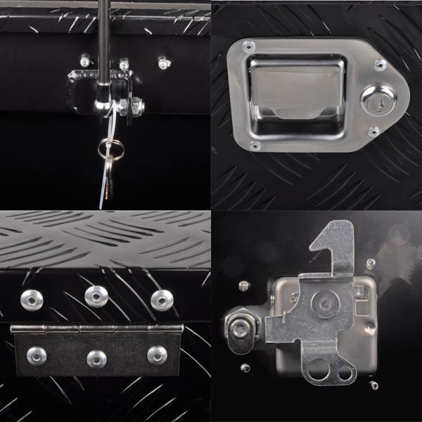 工具箱 Aluminum Tool Box Black, foot 33"* 19"* 18",pattern 5,single lock,single spring MT018033（禁售亚马逊&TEMU）(不支持无理由退货)-5