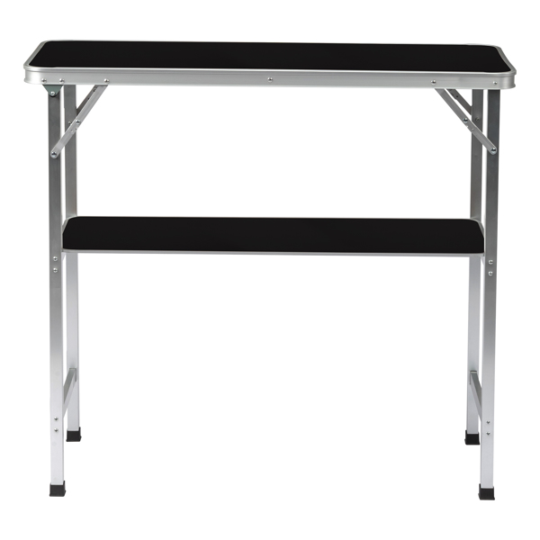 100*38*88cm 黑色 8mm单层层板 铝合金 户外折叠吧桌 30kg 长方形 带黑色围布 收纳袋-5