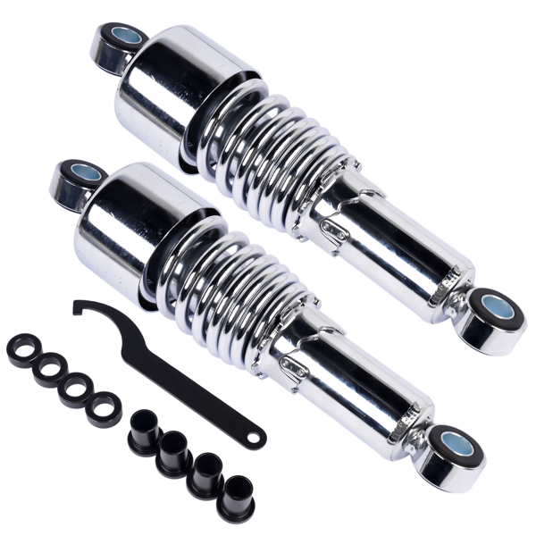 弹簧减震 Chrome 10.5" Rear Shocks Absorbers Lowering For Harley Road King Tour Glide FLT Dyna 1991-2016 Sportster 1988-2003 2004-2015-6