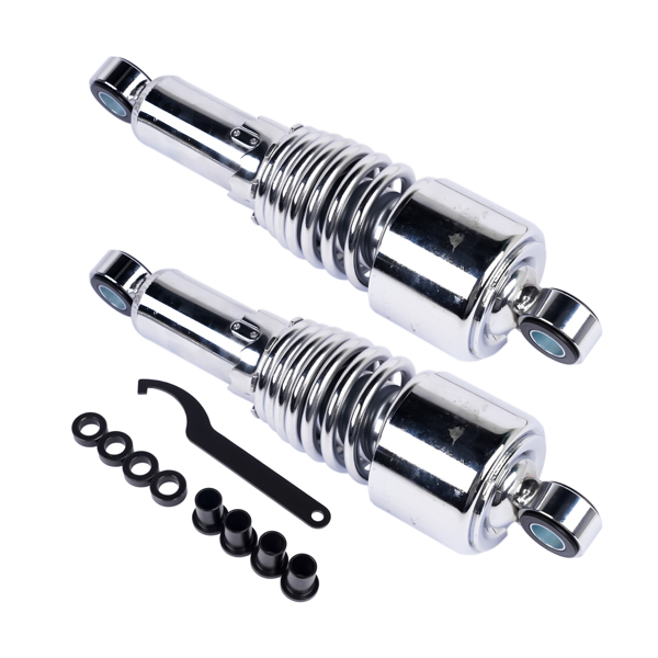 弹簧减震 Chrome 10.5" Rear Shocks Absorbers Lowering For Harley Road King Tour Glide FLT Dyna 1991-2016 Sportster 1988-2003 2004-2015-5