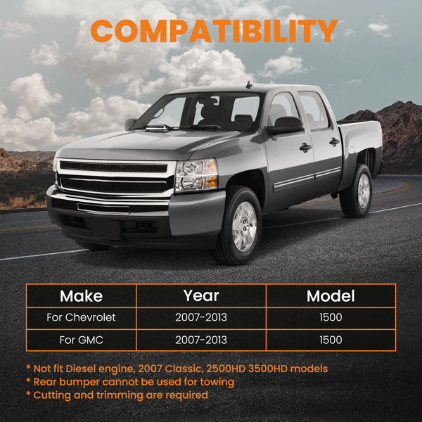 适用于 2007-2013 年雪佛兰 GMC Silverado Sierra 1500 皮卡的 3 英寸车身升降套件-5