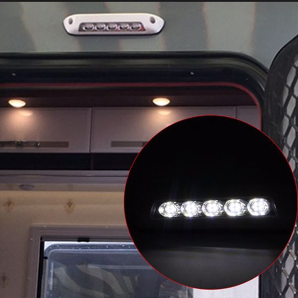 黑白色外壳 房车灯遮阳棚LED车厢旅居车照明灯 12v2.6w 白壳黑底-7