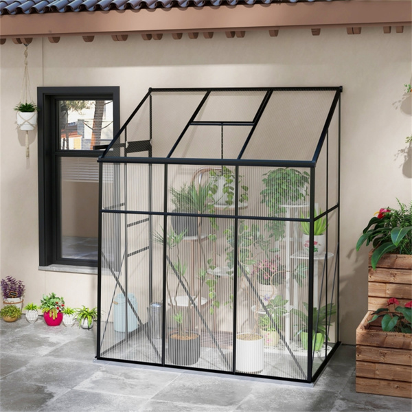  Walk-In Polycarbonate Greenhouse with Roof Vent -AS ( Amazon Shipping)（Prohibited by WalMart）-2