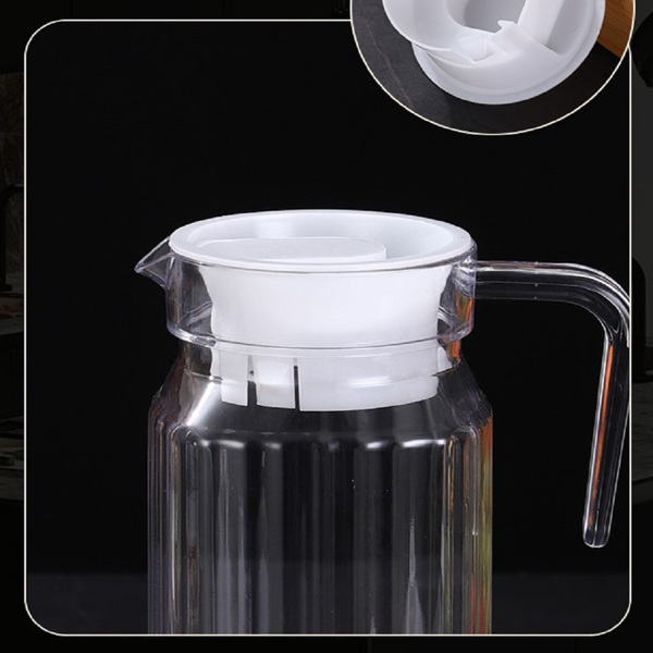 PC扎壶亚克力条纹壶塑料冷水壶透明凉水壶八角壶果汁壶茶色花茶壶 1.1L条纹壶(热销款) -4