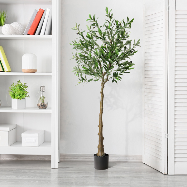 150cm olive tree 650 leaves 26 fruits PVC silk cloth artificial tree-8