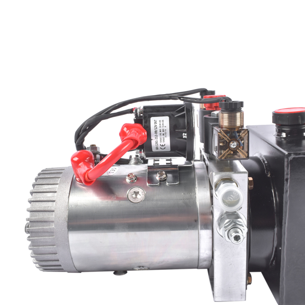 液压泵 4 Quart Hydraulic Power Unit Double Acting Pump 3200 PSI 12V DC Dump Trailer Hydraulic Pump SAE # 6-7