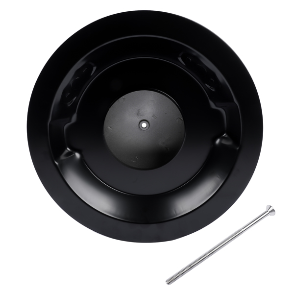 空气滤清器 14" x 3" Half Finned Aluminum Air Cleaner With Recessed Base and Paper Element Black-6