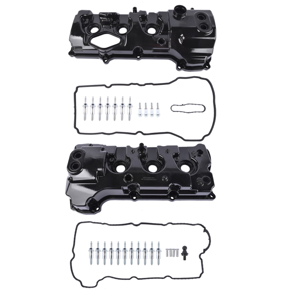 气门室盖 2PCS Left & Right Aluminum Engine Valve Cover w/ Gasket for 2015-2022 Ford Transit-150 250 350, 2015-2017 Ford Expedition Lincoln Navigator 3.5L V6-5