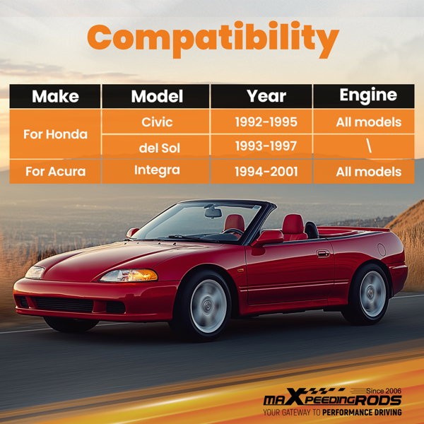 前上部 A 型臂后外倾角套件 适用于 Honda Civic 1992-1995  Acura Integra  1994-2001-2