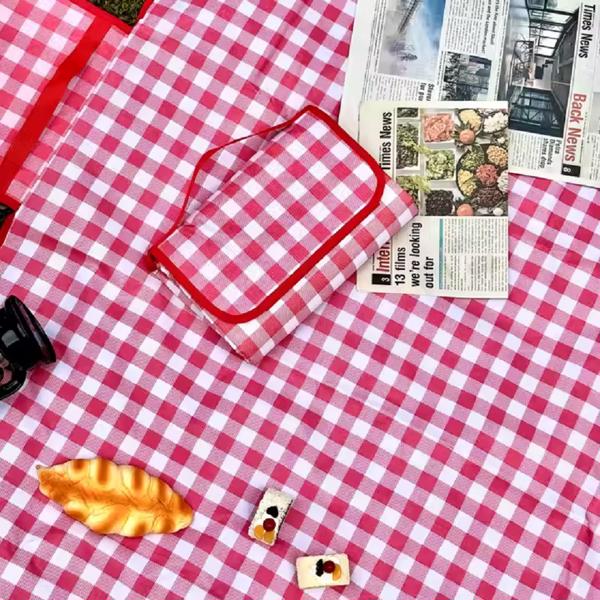 郊游户外用品露营 【牛津布】红白格 200×200 cm-2