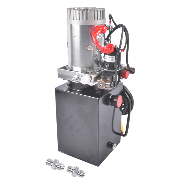 液压动力单元 6 Quart Hydraulic Pump Double Acting Dump Trailer Power Unit 12V DC 3200 PSI 2.0 GPM Flow Rate-4