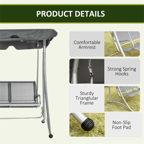 Outdoor Patio Swing Chair ( Amazon Shipping)（ Prohibited by WalMart ）-5