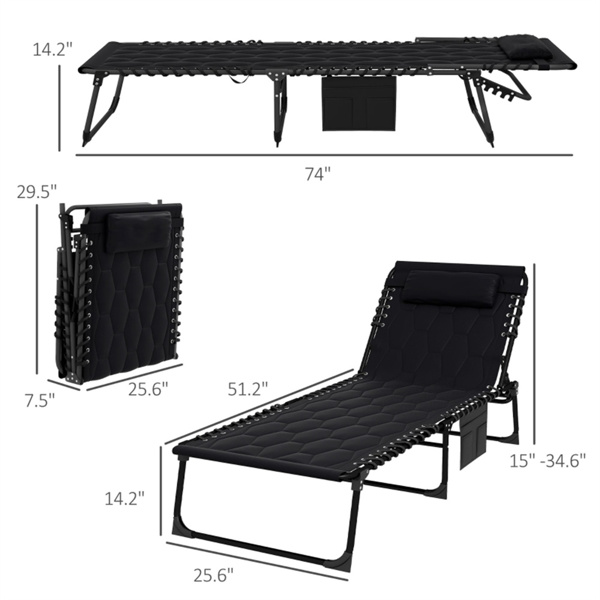 折叠式躺椅 /沙滩椅（周末不发货）（ Amazon Shipping）（WalMart禁售）-3
