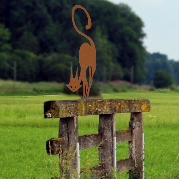 Resistant Iron Cat Tree - Branch Ornament: Add Lively Appeal to Your Garden! Outdoor Statues.-9