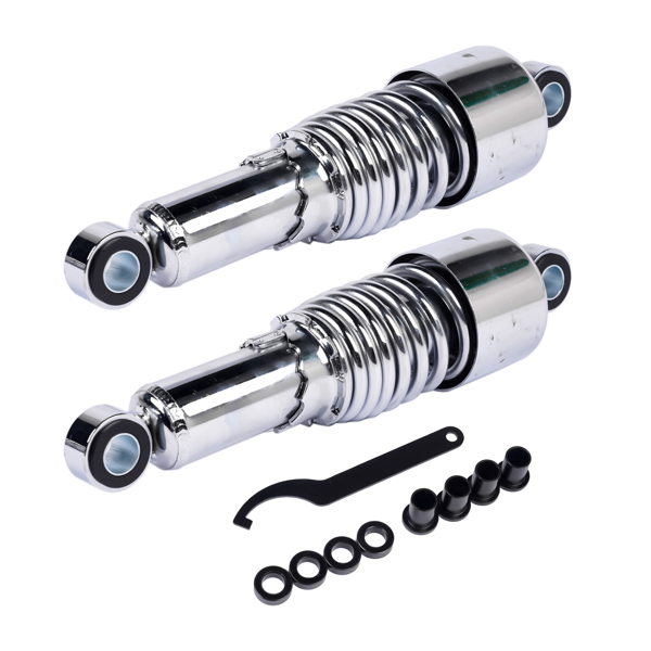 弹簧减震 Chrome 10.5" Rear Shocks Absorbers Lowering For Harley Road King Tour Glide FLT Dyna 1991-2016 Sportster 1988-2003 2004-2015-4