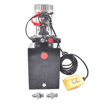  液压泵 8 Quart Double Acting Hydraulic Power Unit Dump Trailer Hydraulic Pump 12V DC 3200 PSI SAE #6