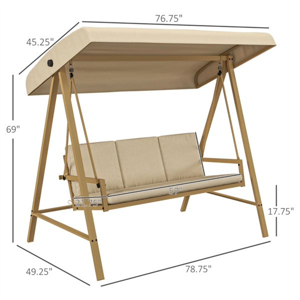 Outdoor Patio Swing Chair ( Amazon Shipping)（ Prohibited by WalMart ）-3