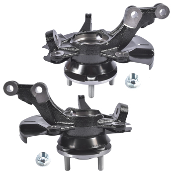 转向节总成 2x Steering Knuckles Left & Right for Dodge Attitude Hyundai Accent 1.4L 1.6L L4 2014-2017