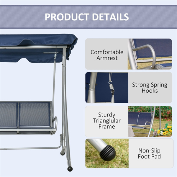 Outdoor Patio Swing Chair ( Amazon Shipping)（ Prohibited by WalMart ）-6