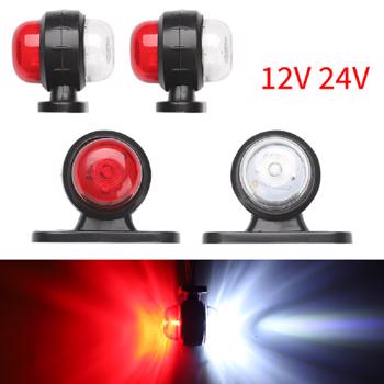 (4pcs) 小双面信号灯12V--24V货车边灯卡车边灯 白+红