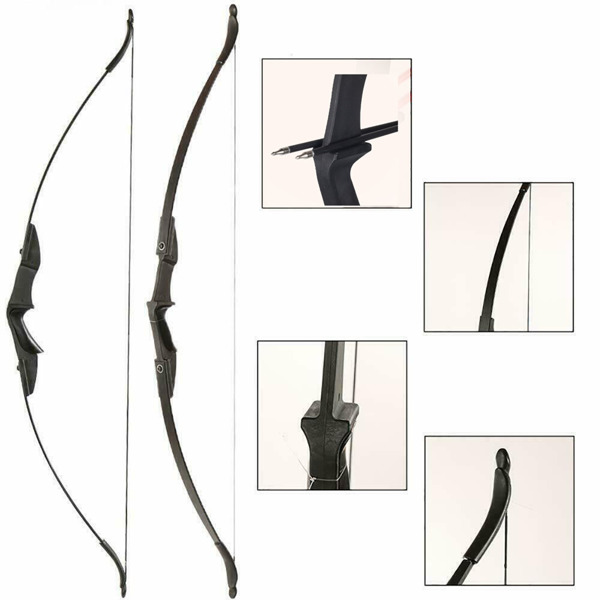 53"Takedown Recurve Bow Fiberglass Arrows Set 40lbs Archery Bow Hunting Shoot UK-6