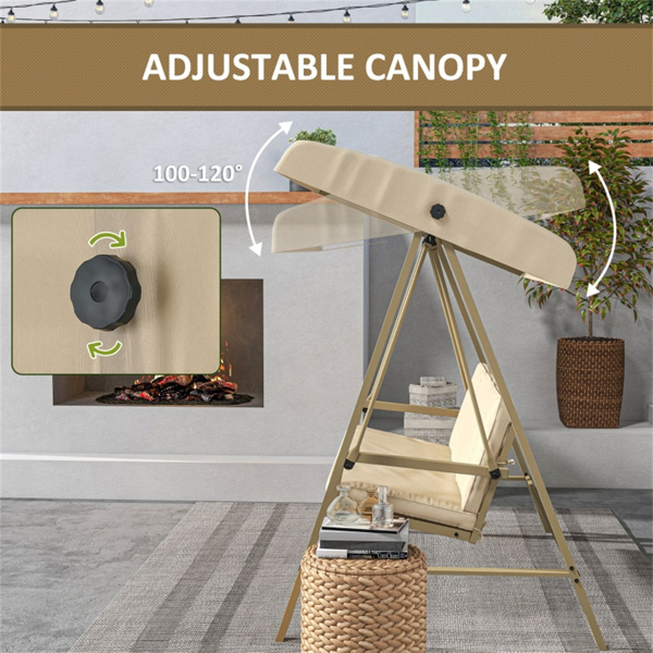 Outdoor Patio Swing Chair ( Amazon Shipping)（ Prohibited by WalMart ）-6