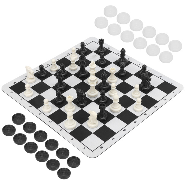 束口袋绒布袋便携鼠标垫棋盘国际象棋国际跳棋二合一套装-2