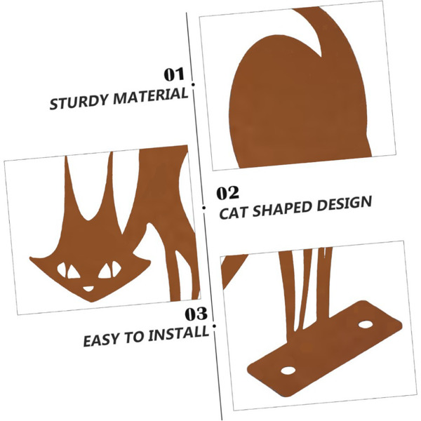 Resistant Iron Cat Tree - Branch Ornament: Add Lively Appeal to Your Garden! Outdoor Statues.-12