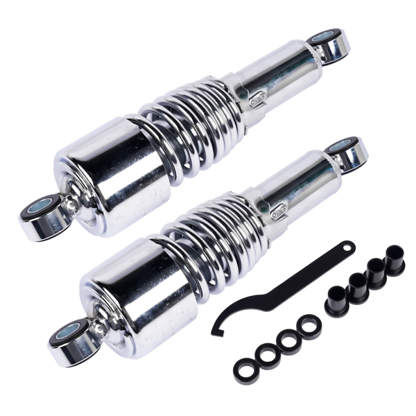 弹簧减震 Chrome 10.5" Rear Shocks Absorbers Lowering For Harley Road King Tour Glide FLT Dyna 1991-2016 Sportster 1988-2003 2004-2015-2