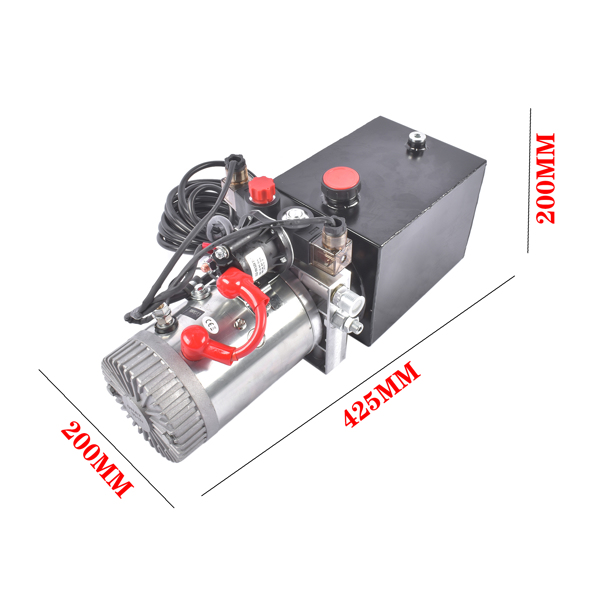 液压泵 4 Quart Hydraulic Power Unit Double Acting Pump 3200 PSI 12V DC Dump Trailer Hydraulic Pump SAE # 6-9