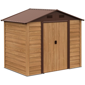 钢制仓库花园工具房7\\'x 4\\'白色-AS （ Amazon Shipping）（WalMart禁售）（周末不发货）