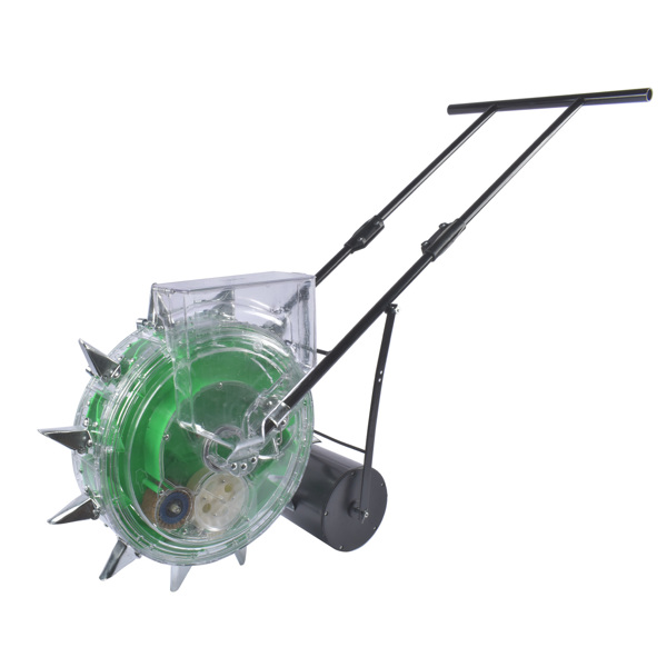A1-手推播种机 Green Manual Seeder Hand-Push Garden Seeder Roller Seeding and Fertilizer Applicator, Row Planter Corn Planter Seeder for Soy Peanut Corn Cotton Soybean, 13.5cm Spacing-3