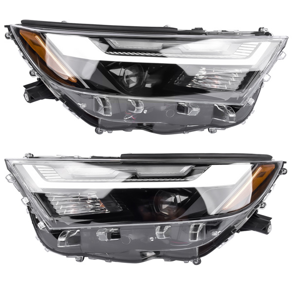 Pair Left+Right LED Headlight Lamp Assembly Replacement for Toyota RAV4 2.5L 2022 2023 2024 811500R350 811100R350-4