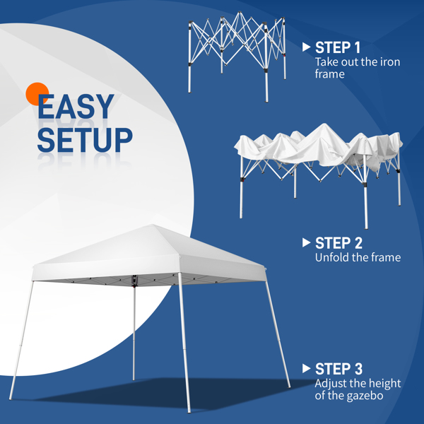 3 x 3M Portable Home Use Waterproof Folding Tent White-6