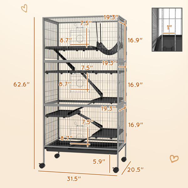 Small Animal Cage /Chinchilla Cage ( Amazon Shipping)（Prohibited by WalMart）-2