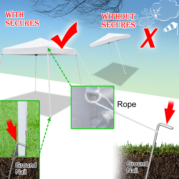 3 x 3M Portable Home Use Waterproof Folding Tent White-60