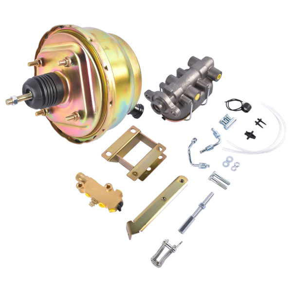 Front Power Disc Brake Conversion 8 Inch Dual Booster Fit for Chevrolet Bel Air 1955-1957 One-Fifty Series 1955-1957 Two-Ten Series 1955-1957-5