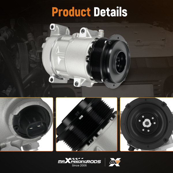 AC Compressor Fit For Toyota Camry 2.4L RAV4 2007-2009 8831042270 6SEU16C w/Clutch-2