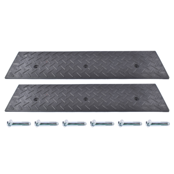 汽车坡道 Pair 3 Tons Driveway Ramp Car Slope Ramp w/ bolts for Parking Lots Shed Entrances Driveways Garages