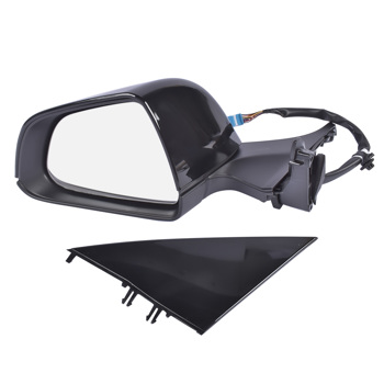 Left Side Driver Side Mirror Power Folding Black Fit for Tesla Model 3 M3 2017-2023 4-Door ABS Plastic Front Heated Side View 13PIN Memory Recall Power Glass Adjusted Power Fold 51167177128