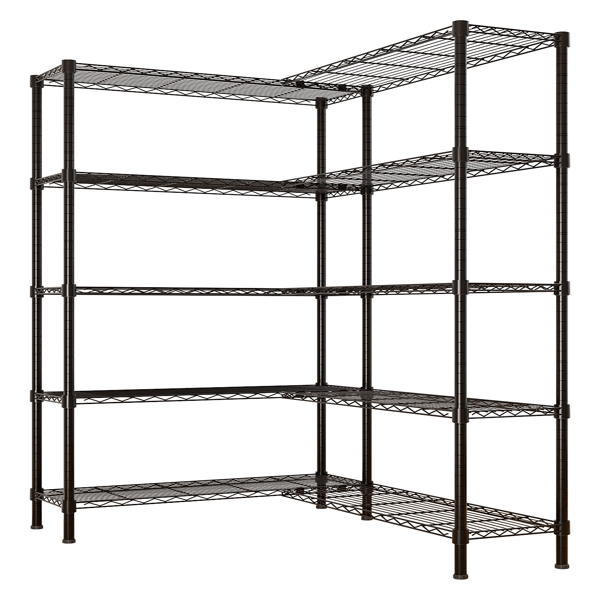 58''W  Adjustable  Storage Shelves 1500LBS  NSF  Wire Shelving Unit 5 Tier Metal Shelving for Storage Rack Shelves for Storage Heavy Duty Garage Shelf Pantry Shelves Kitchen Shelving,  58''W*71''H*-24