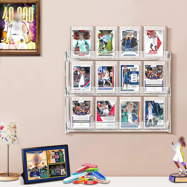 3 Tier Wall Floating Shelf Set DIY Mount Storage Book Acrylic Display Rack-21