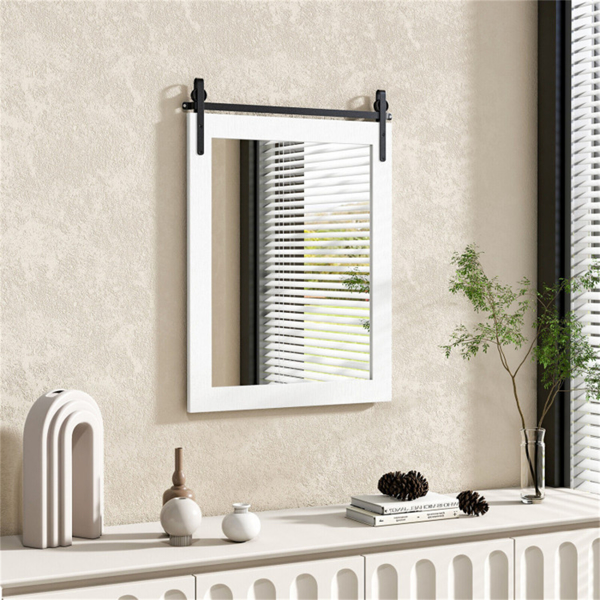 30" x22" Natural Wall Mount Mirror with Wood Frame （ WALMART禁止销售）-9