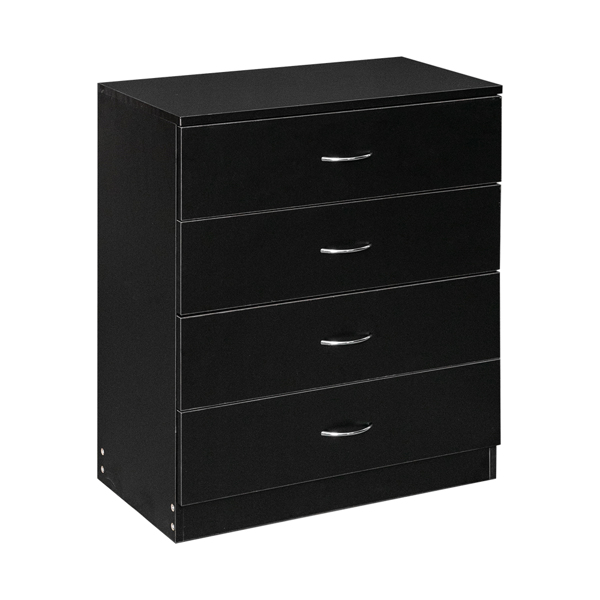 Modern Simple 4-Drawer Dresser Black-6