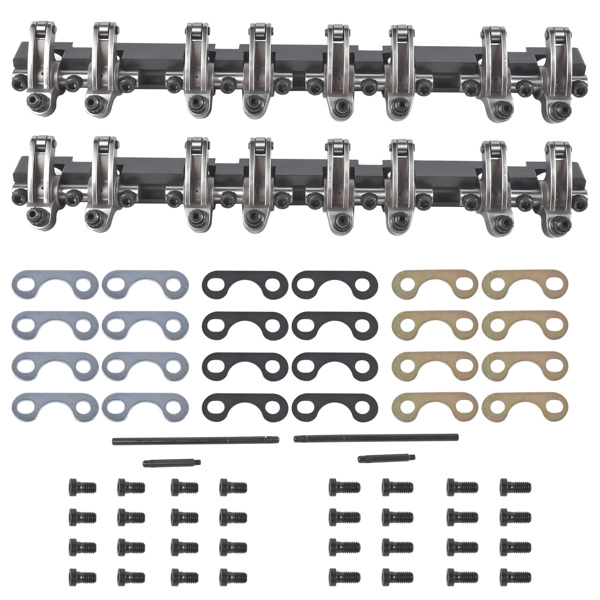 Shaft Mount Style 1.6 Ratio Stainless Steel Roller Rocker Arms Fit for Chevy SBC 350-1