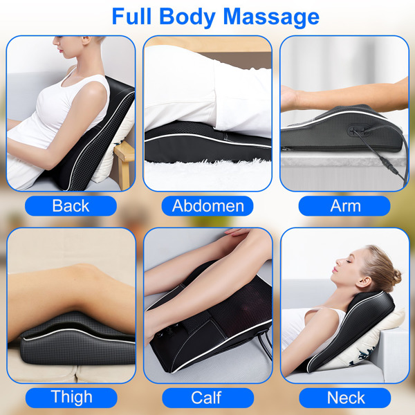 Back Massager with Heat 3D Kneading Massage Pillow Relaxing massage Full Body Massager for Back Neck Waist Arm Abdomen Calf-6