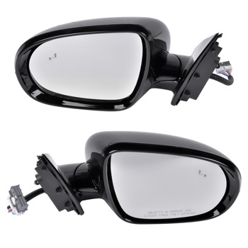 Pair Side Mirrors Heated Signal Manual Folding Left+Right Fit for Kia Sorento EX L LX SX SXL 2016-2018 without Memory without Puddle Light without Auto-Dimming with Blind Spot Power Adjustment