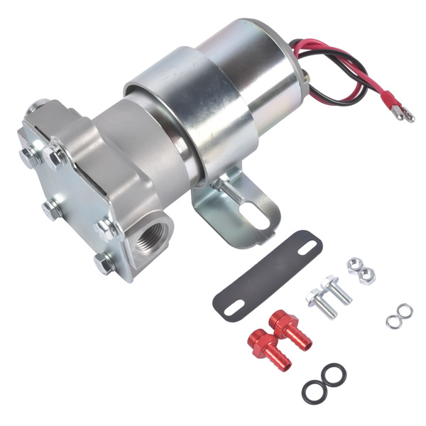 Electric Fuel Pump 97 GPH 7 PSI Universal Red Fit for Holley Demon Carburetor Chrome Aluminum 71 GPH at 4 PSI 3/8" NPT Inlet/Outlet F53001 F53001C-3