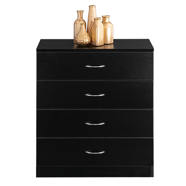 Modern Simple 4-Drawer Dresser Black-11