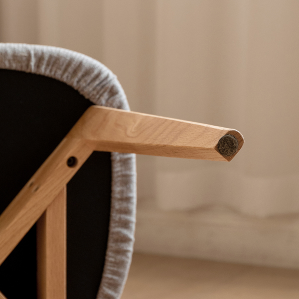 (Set of 4 pcs) Dining Chair Wooden FAS Grade Oak Natural Wood Made in North America 100% Dirt-free Wood Chair Solid Chair Table Chair Wooden Living Room Chair Simple And Natural 47.5 * 55.5 * 78cm -4